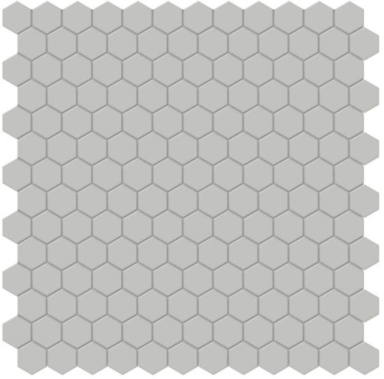1" Loft Grey Matte Hex Mosaic | Quality Carpet Inc.