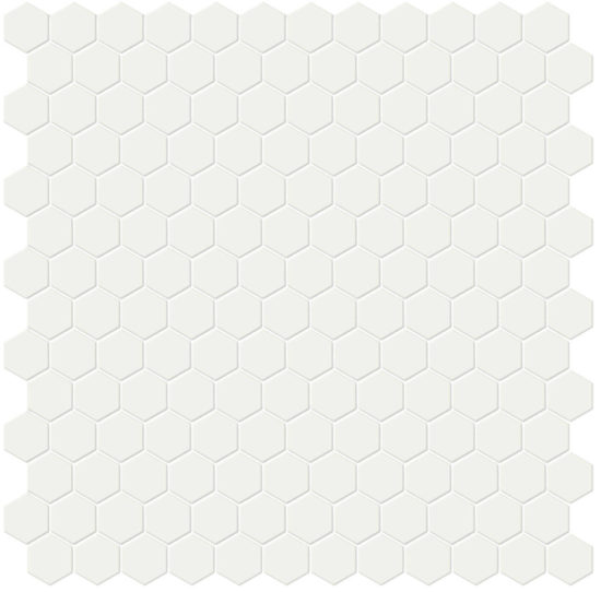 1" White Matte Hex Mosaic | Quality Carpet Inc.