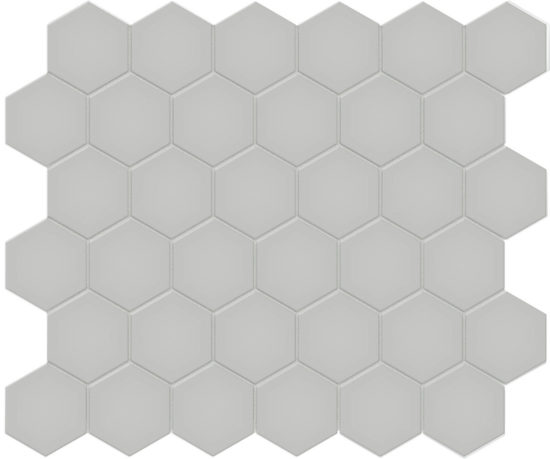 2" Loft Grey Matte Hex Mosaic | Quality Carpet Inc.