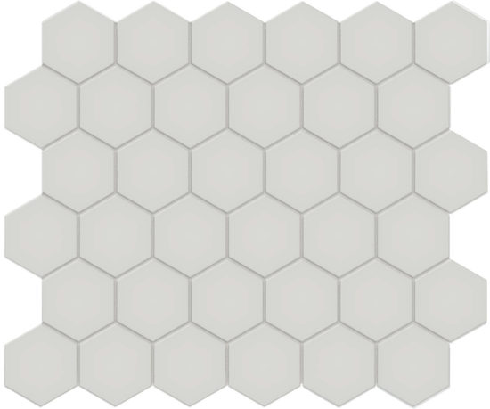 2" Warm Grey Matte Unglazed Hex Mosaic | Quality Carpet Inc.