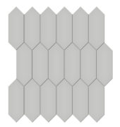 2x5 Loft Grey Glossy Picket Mosaic | Quality Carpet Inc.