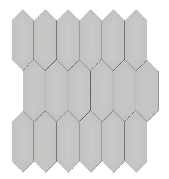 2x5 Loft Grey Glossy Picket Mosaic | Quality Carpet Inc.