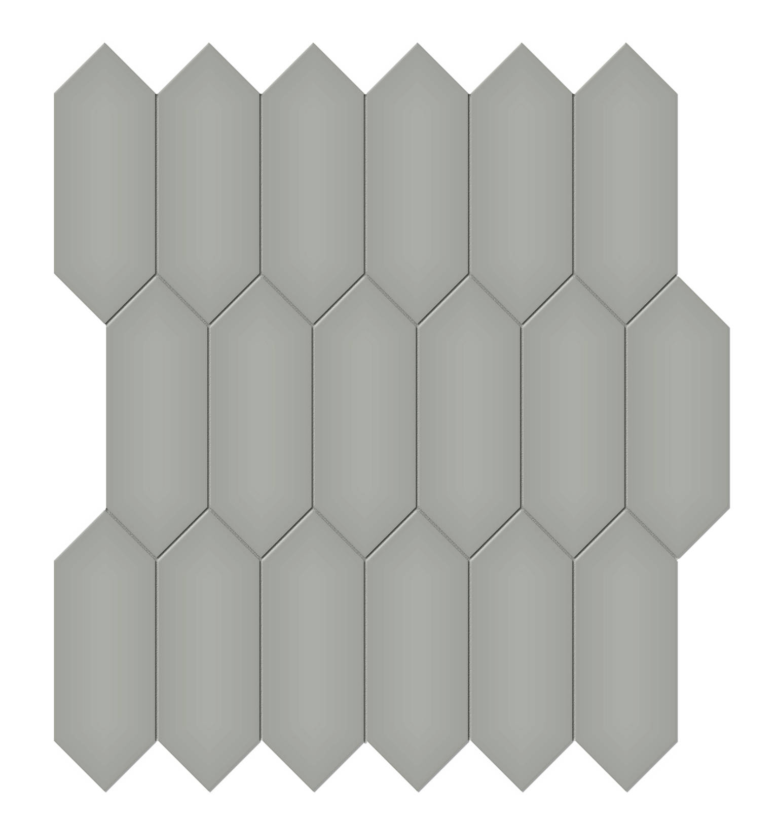 2x5 Taupe Matte Picket Mosaic | Quality Carpet Inc.
