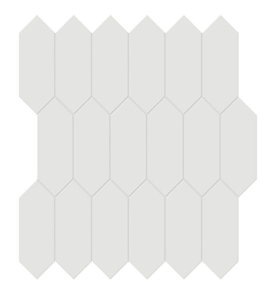 2x5 Vintage Grey Glossy Picket Mosaic | Quality Carpet Inc.