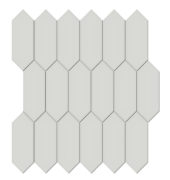 2x5 Warm Grey Glossy Picket Mosaic | Quality Carpet Inc.