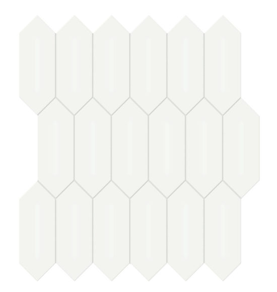 2x5 White Matte Picket Mosaic | Quality Carpet Inc.
