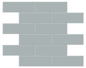 2x6 Cloud Blue Glossy Brick Mosaic | Quality Carpet Inc.