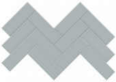 2x6 Cloud Blue Glossy Herringbone Mosaic | Quality Carpet Inc.