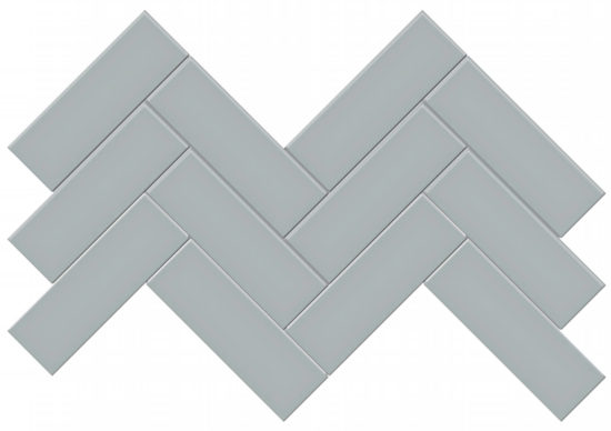 2x6 Cloud Blue Glossy Herringbone Mosaic | Quality Carpet Inc.