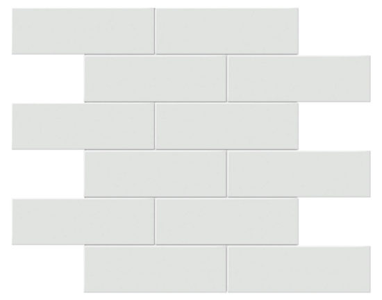 2x6 Gallery Grey Glossy Brick Mosaic | Quality Carpet Inc.