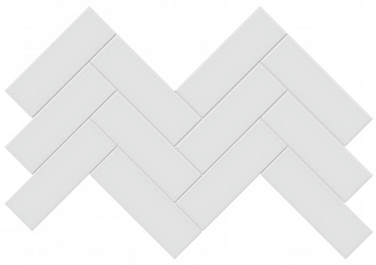 2x6 Gallery Grey Glossy Herringbone Mosaic | Quality Carpet Inc.