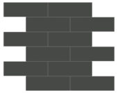 2x6 Retro Black Glossy Brick Mosaic | Quality Carpet Inc.