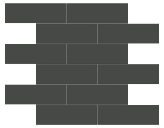 2x6 Retro Black Matte Brick Mosaic | Quality Carpet Inc.