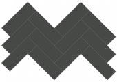 2x6 Retro Black Matte Herringbone Mosaic | Quality Carpet Inc.