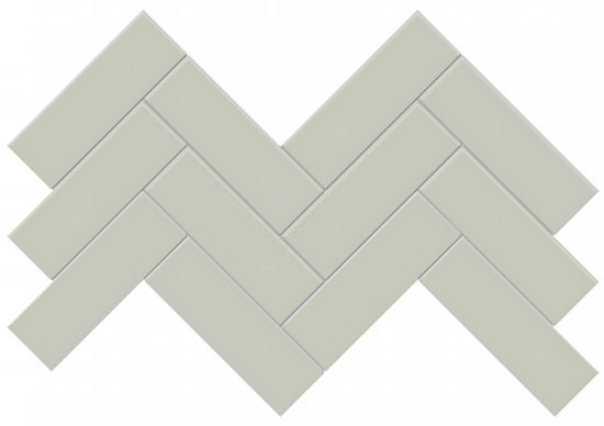 2x6 Soft Sage Glossy Herringbone Mosaic | Quality Carpet Inc.