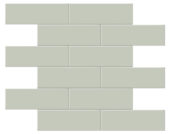 2x6 Soft Sage Matte Brick Mosaic | Quality Carpet Inc.