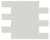 2x6 Warm Grey Glossy Brick Mosaic | Quality Carpet Inc.