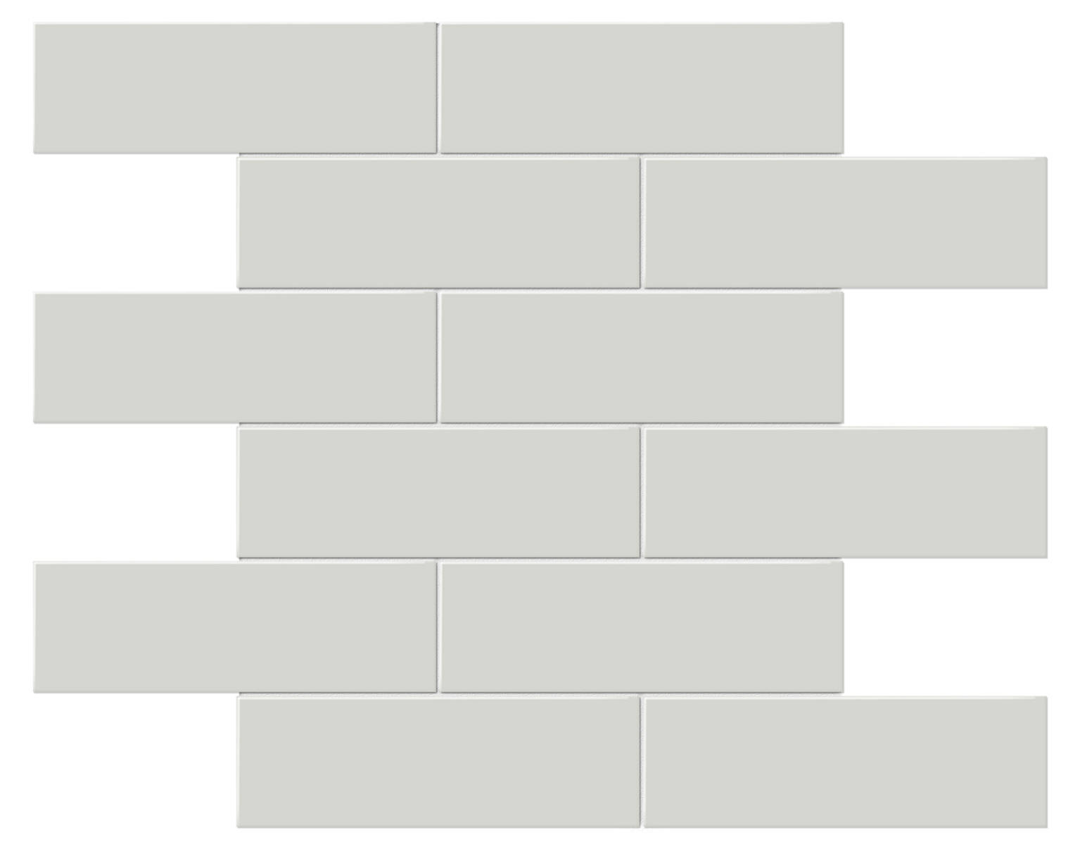 2x6 Warm Grey Matte Brick Mosaic | Quality Carpet Inc.