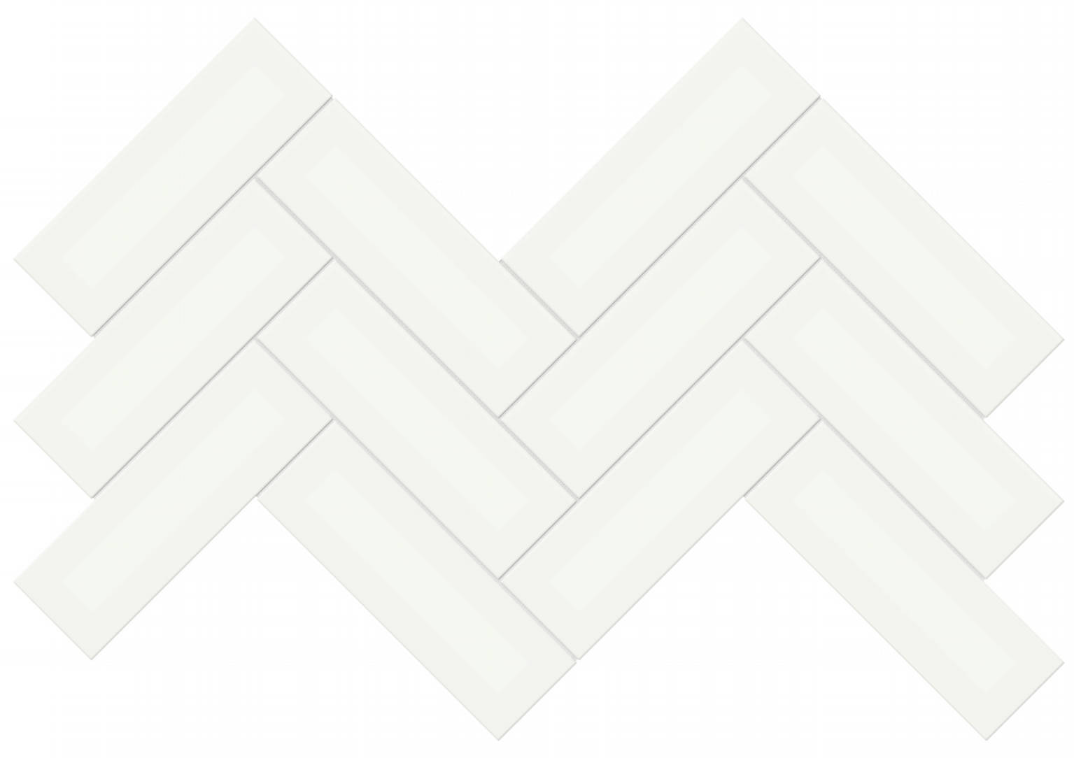2x6 White Matte Herringbone Mosaic | Quality Carpet Inc.