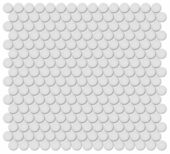 3/4" Gallery Grey Glossy Penny Round Mosaic | Quality Carpet Inc.