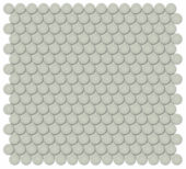 3/4" Soft Sage Glossy Penny Round Mosaic | Quality Carpet Inc.