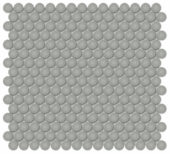 3/4" Taupe Matte Penny Round Mosaic | Quality Carpet Inc.