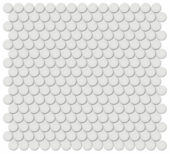 3/4" Vintage Grey Matte Penny Round Mosaic | Quality Carpet Inc.