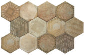 Alma 5.5X6.3 Sand Decor Hexagon | Quality Carpet Inc.