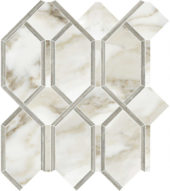 Amalfi Calacatta Polished Modella Mosaic | Quality Carpet Inc.
