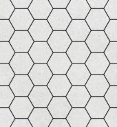 Ashland 3" Hexagon Cream Mosaic | Quality Carpet Inc.