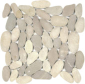 Beige Xl Sliced Matte Pebble Interlocking Mosaic | Quality Carpet Inc.