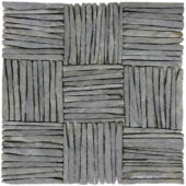 Black Slate Multiple Square Interlocking Mosaic | Quality Carpet Inc.