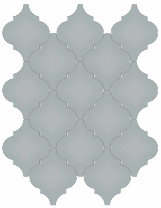Cloud Blue Glossy Arabesque Mosaic | Quality Carpet Inc.