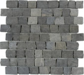 Dark Grey Cubic Brick Marble Interlocking Mosaic | Quality Carpet Inc.