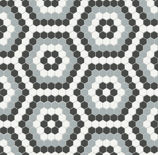 Dawn Blend Matte Hexagon Pattern Mosaic | Quality Carpet Inc.