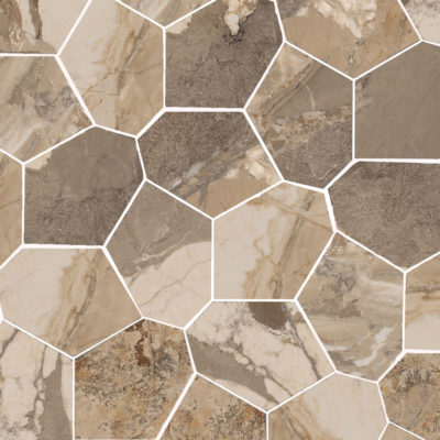 Dynasty Taupe Polished/Matte 11X12 Eggs Mosaic