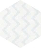 Form 5.5X6.3” White Decor Hexagon | Quality Carpet Inc.