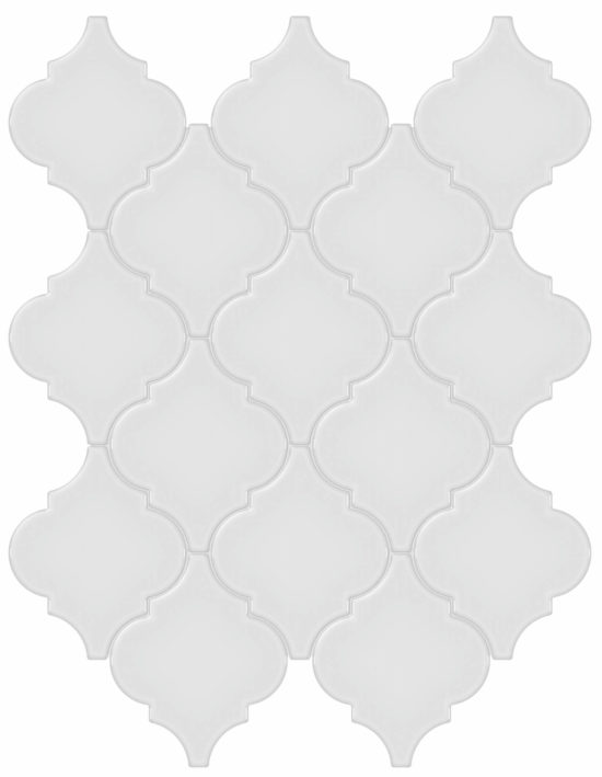 Gallery Grey Glossy Arabesque Mosaic | Quality Carpet Inc.