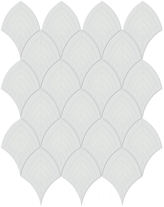 Gallery Grey Glossy Scallop Mosaic | Quality Carpet Inc.