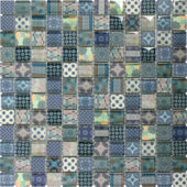 Glass Classic Décor Blue Glossy Mosaic | Quality Carpet Inc.
