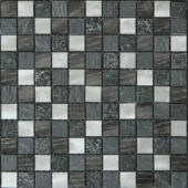 Grey/Black Stone Aluminum Mix Mosaic | Quality Carpet Inc.