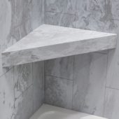 Iced Pewter Shower Bench 26x18.63x3 | Quality Carpet Inc.