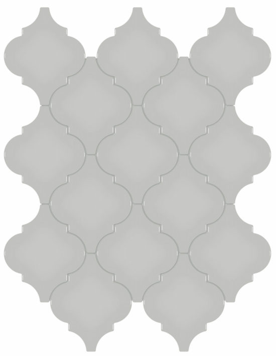 Loft Grey Glossy Arabesque Mosaic | Quality Carpet Inc.