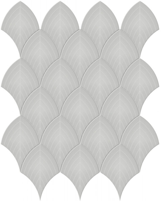 Loft Grey Glossy Scallop Mosaic | Quality Carpet Inc.