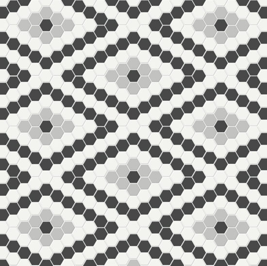 Midnight Blend Matte Diamond Pattern Mosaic | Quality Carpet Inc.