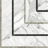 Milano Statuario Honed Picco Mosaic | Quality Carpet Inc.