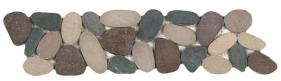 Mix Color Xl Sliced Matte Pebble Interlocking Border | Quality Carpet Inc.