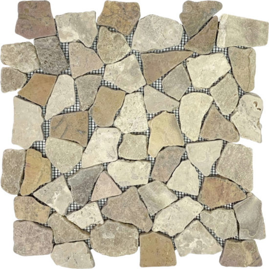 Onyx White/Red Opus Interlocking Mosaic | Quality Carpet Inc.