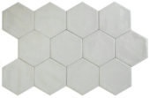 Ronda 5.5X6.3” Pearl Hexagon | Quality Carpet Inc.