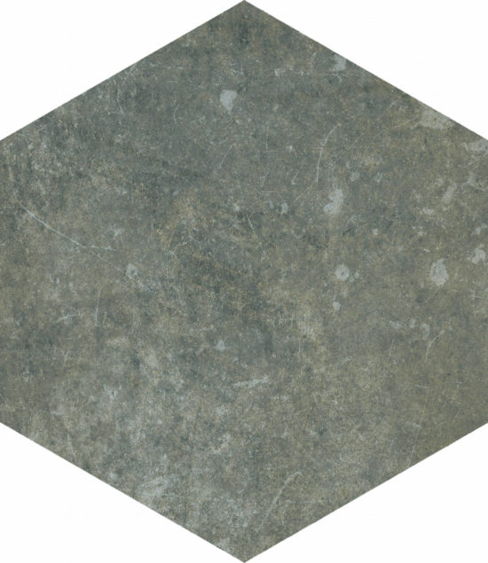 Seville 5.5X6.3” Black Hexagon | Quality Carpet Inc.